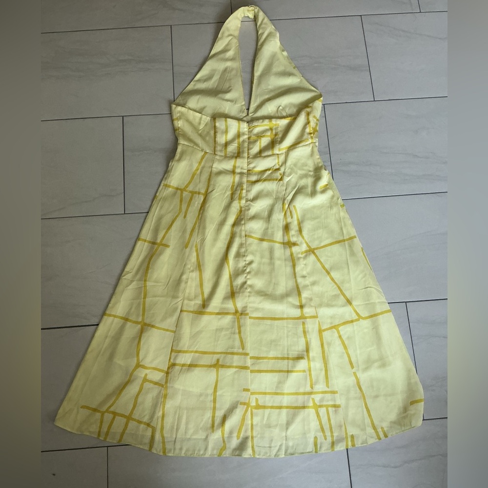 Banana Republic Strapless Dress in Light Yellow Sz 12 - Picture 10 of 15